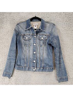 Gap Jacket Womens Small Blue Button Up Denim Jean Jacket *Read*
